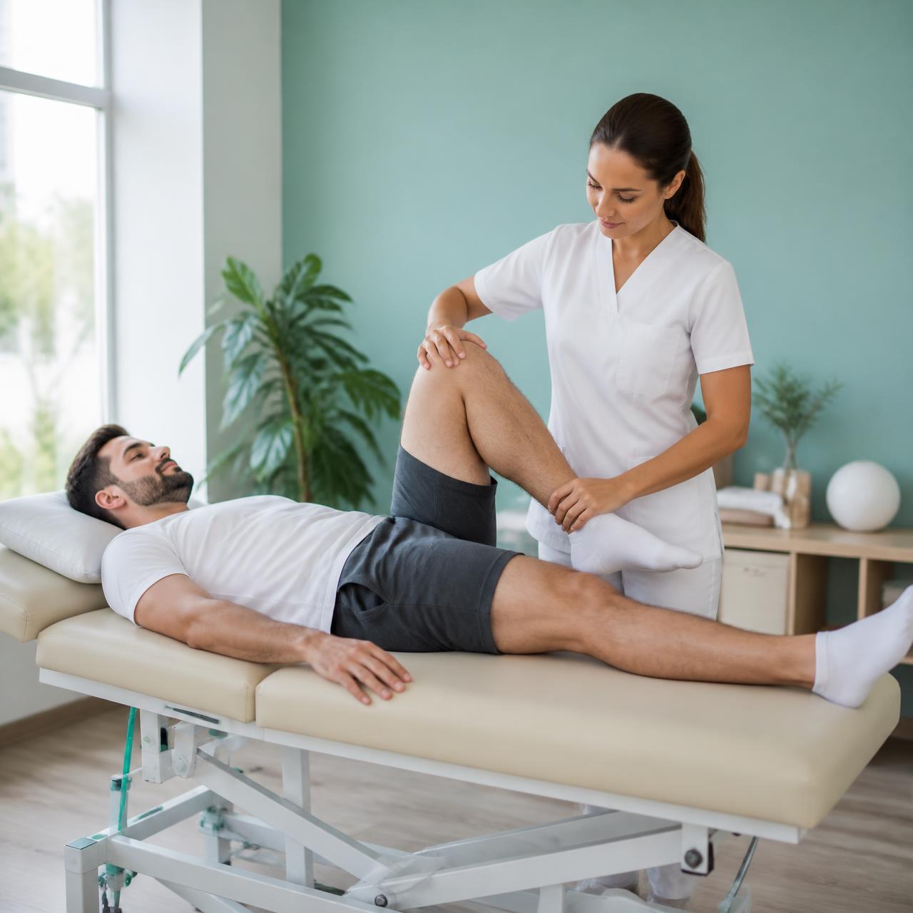 Sessão de fisioterapia profissional na FISIOCENTER